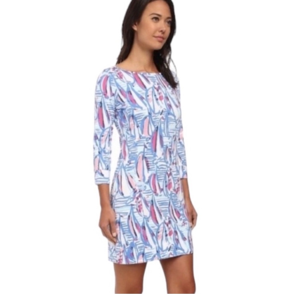 Lily Pulitzer Original Red Right Return Marlowe Boatneck Mini Dress